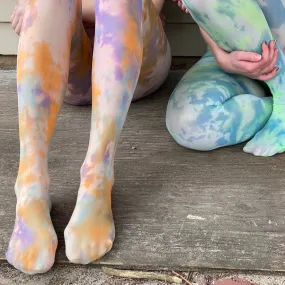 Recycled unicorn tie dye tights