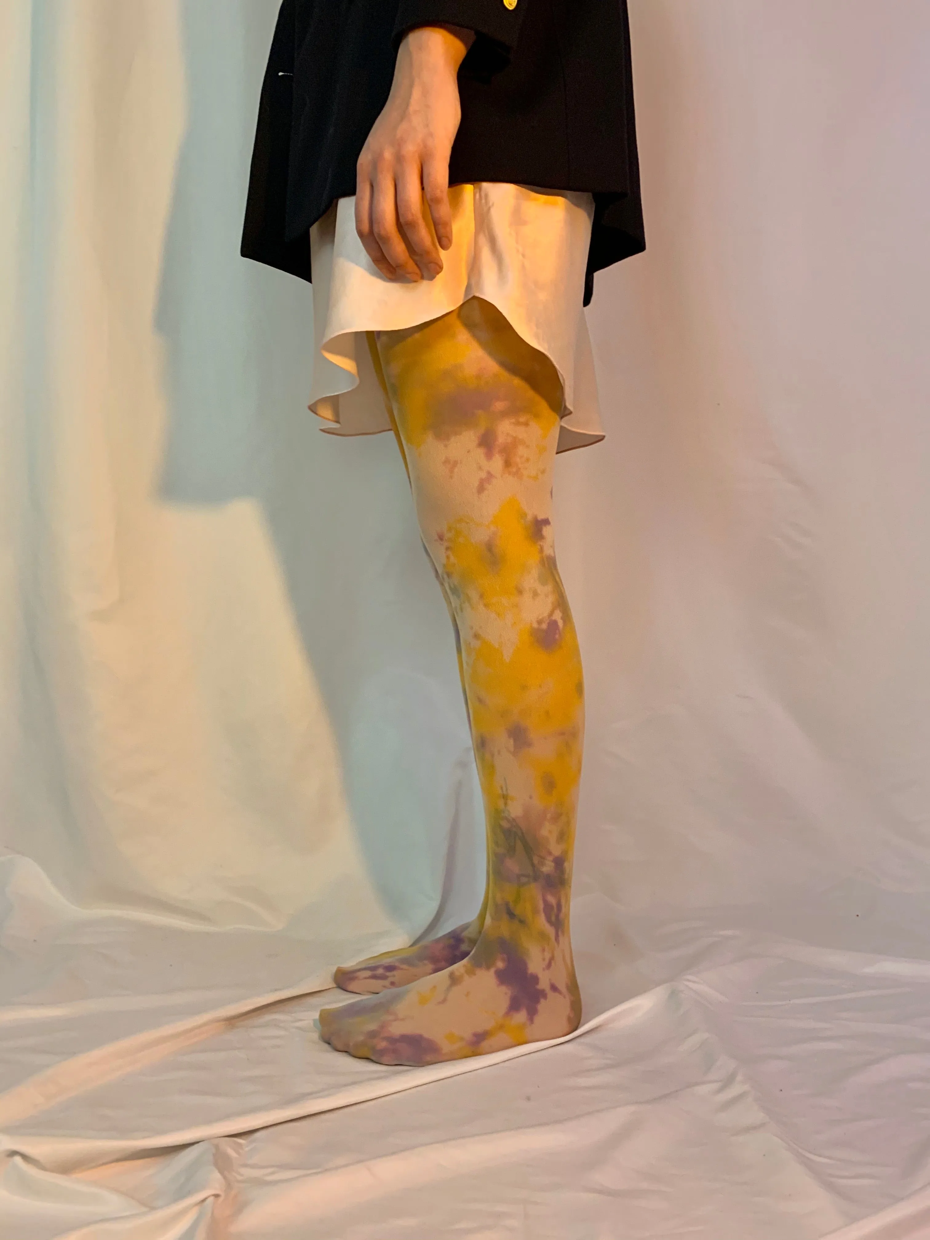 Recycled unicorn tie dye tights