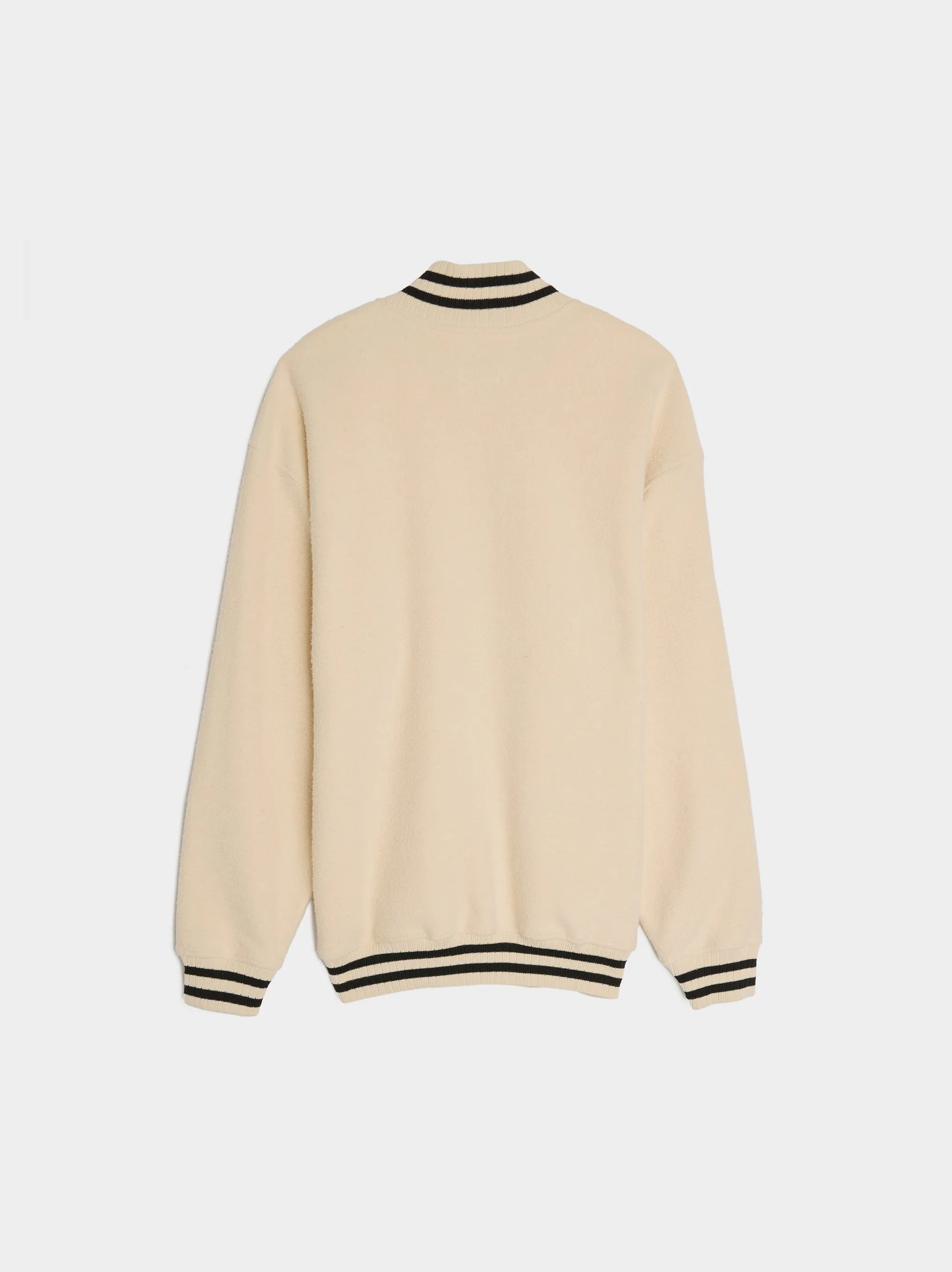 Rhude Quarter Zip Varsity, Cream