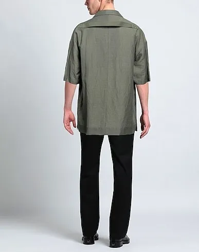 RICK OWENS  |Button-down Street Style Plain Cotton Short Sleeves