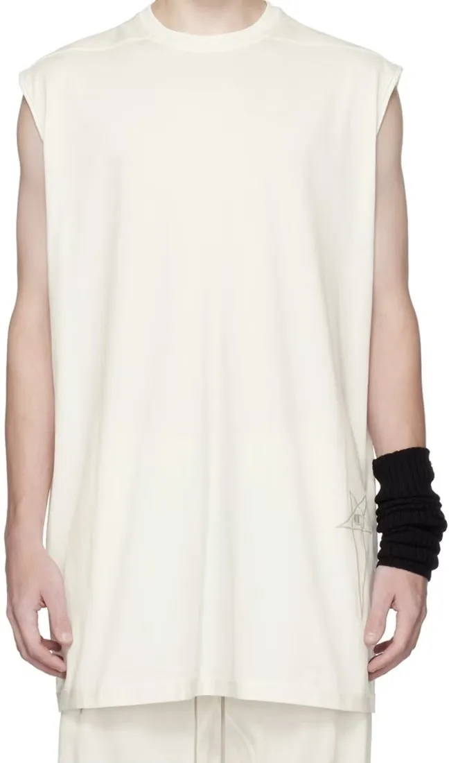 RICK OWENS  |Crew Neck Sleeveless Street Style Plain Cotton Oversized