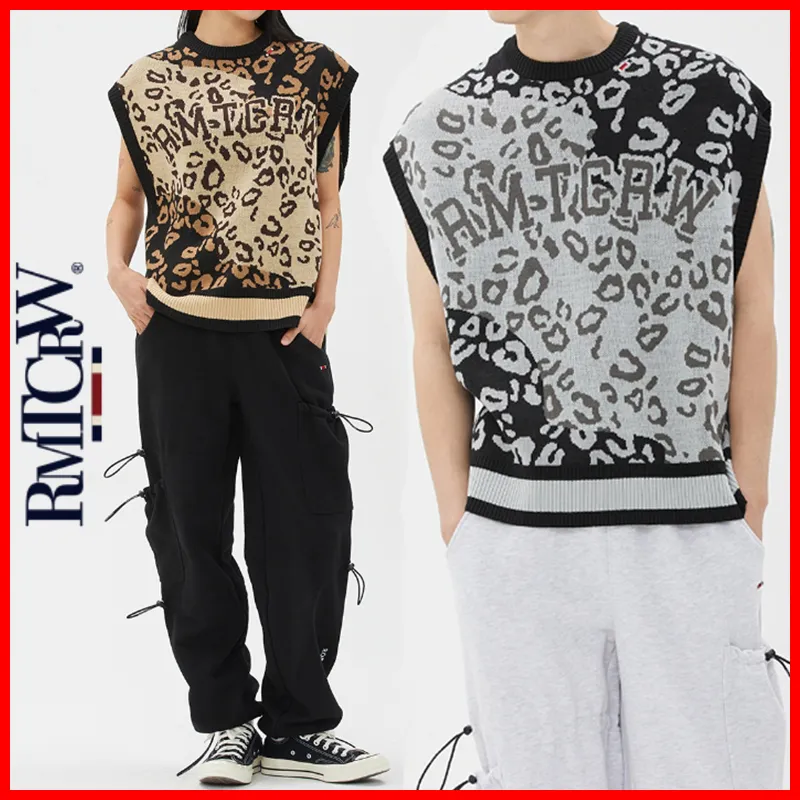 ROMANTIC CROWN  |Leopard Patterns Unisex Street Style Vests & Gillets