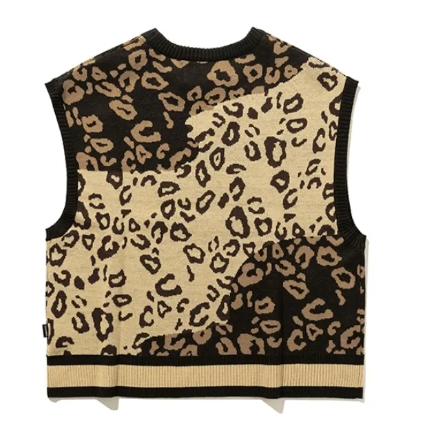 ROMANTIC CROWN  |Leopard Patterns Unisex Street Style Vests & Gillets