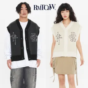 ROMANTIC CROWN  |Unisex Street Style Plain Logo Vests & Gillets