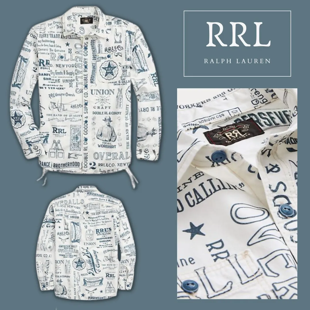 RRL  |Button-down Street Style Long Sleeves Cotton Surf Style