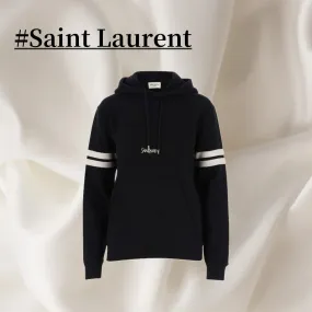 Saint Laurent  |Street Style Long Sleeves Plain Cotton Logo