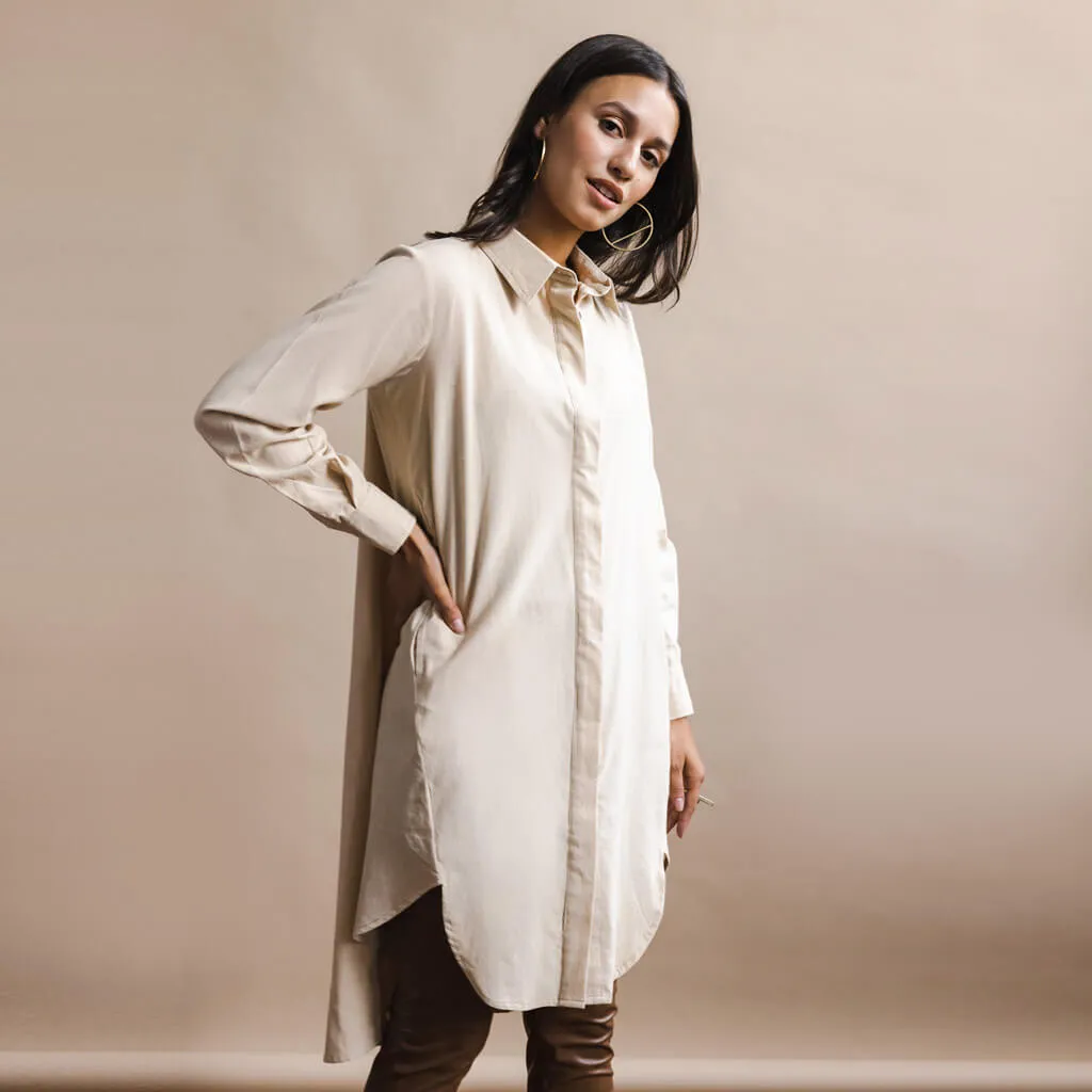 SALE - The Shirt Dress - Oatmeal