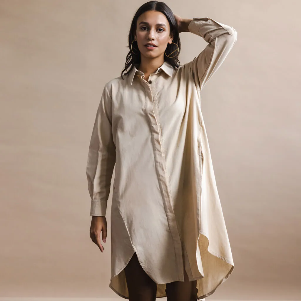 SALE - The Shirt Dress - Oatmeal