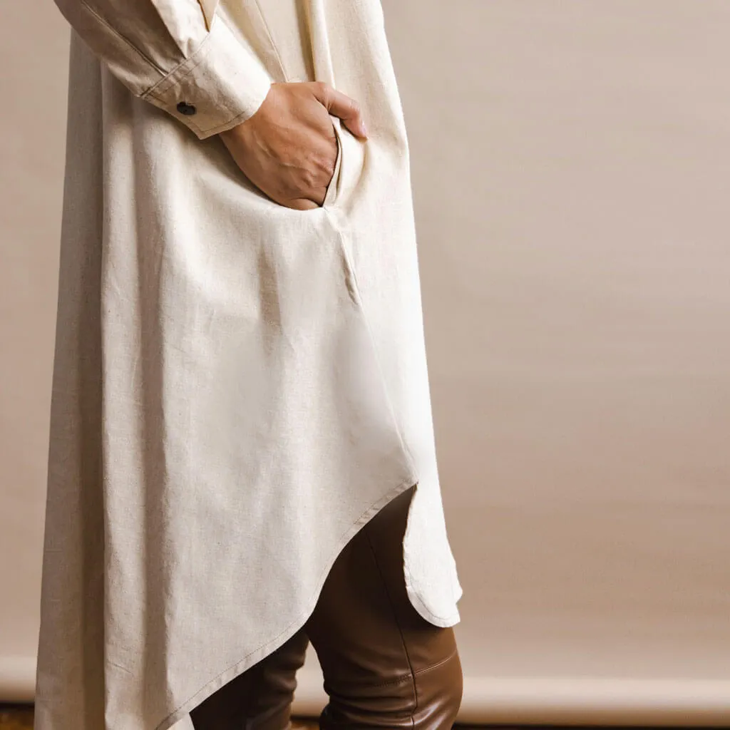 SALE - The Shirt Dress - Oatmeal