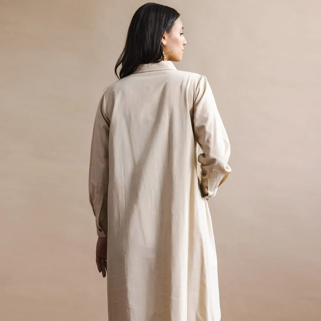 SALE - The Shirt Dress - Oatmeal