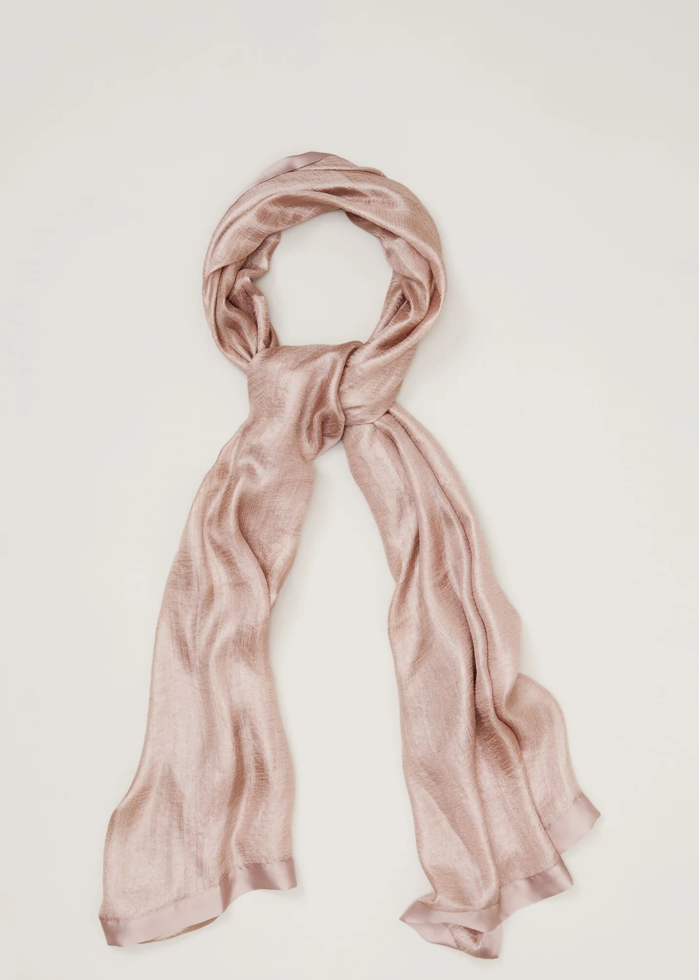 Satin Trim Scarf