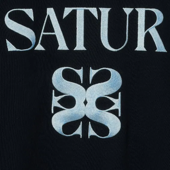 SATUR  |Unisex Street Style Long Sleeves Plain Cotton Logo