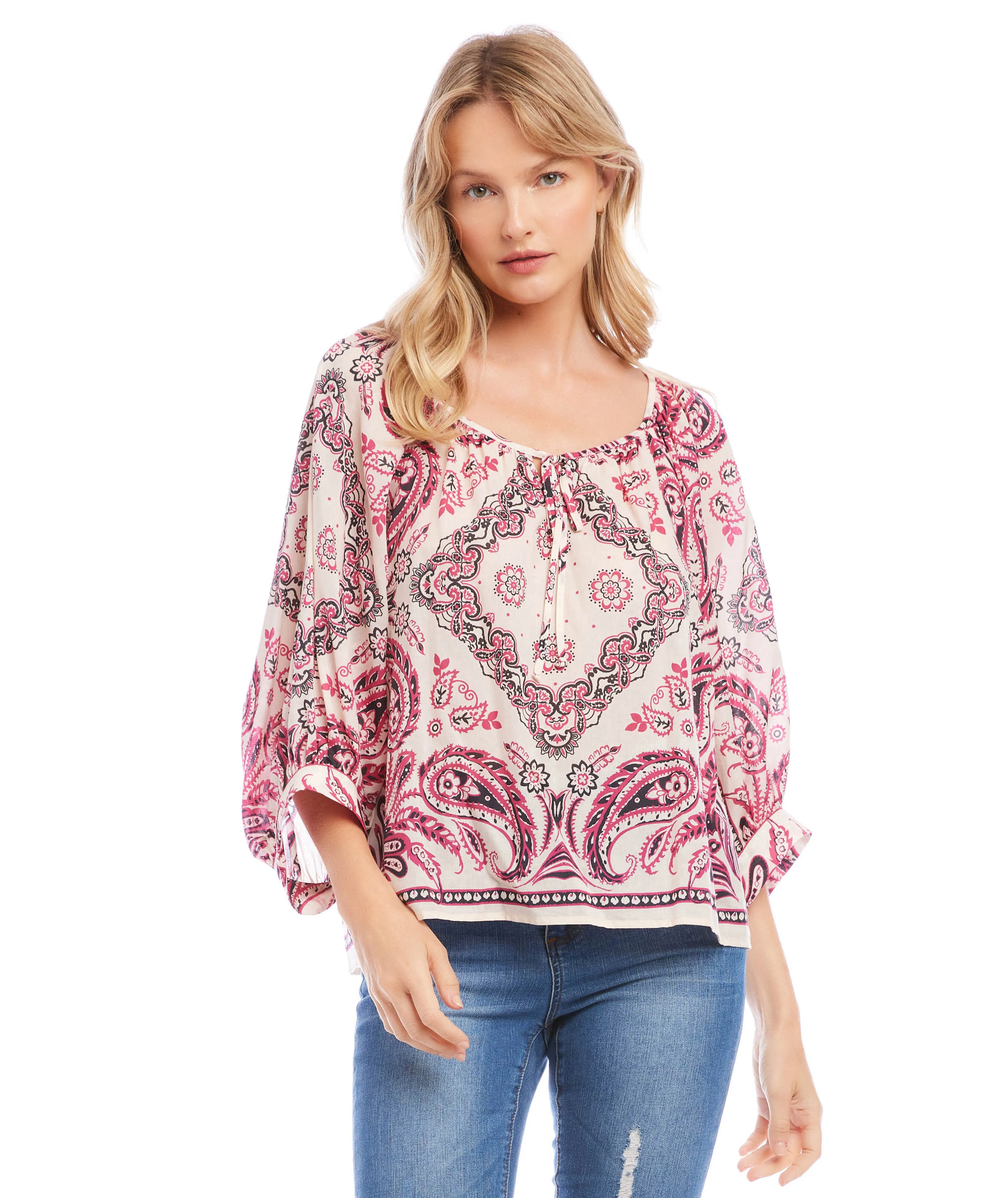 Scarf Print Top