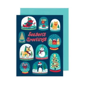 Season's Greetings Snow Globes Card