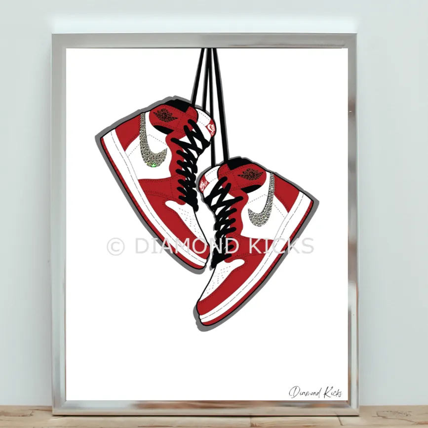 Sneaker Wall Art- AJ1 Red (Limited Edition)