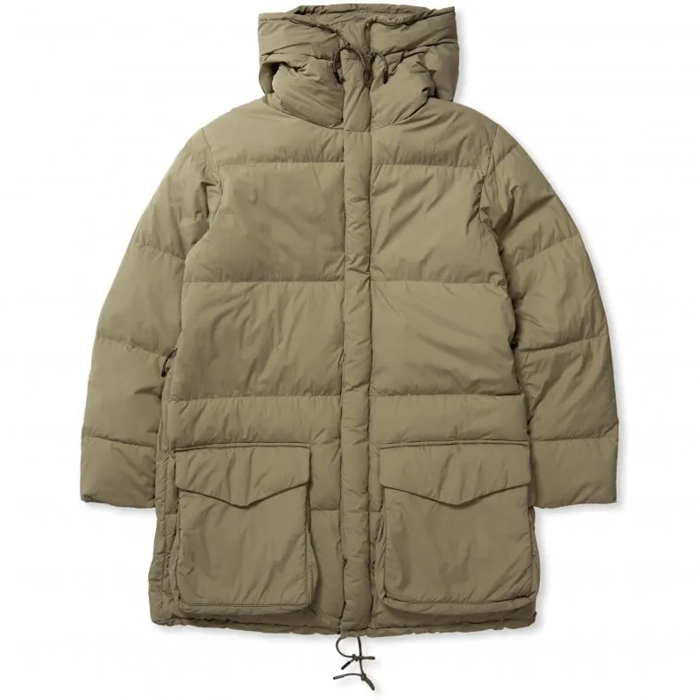 Snow Peak Recycled Nylon Ripstop Down Coat (Beige)