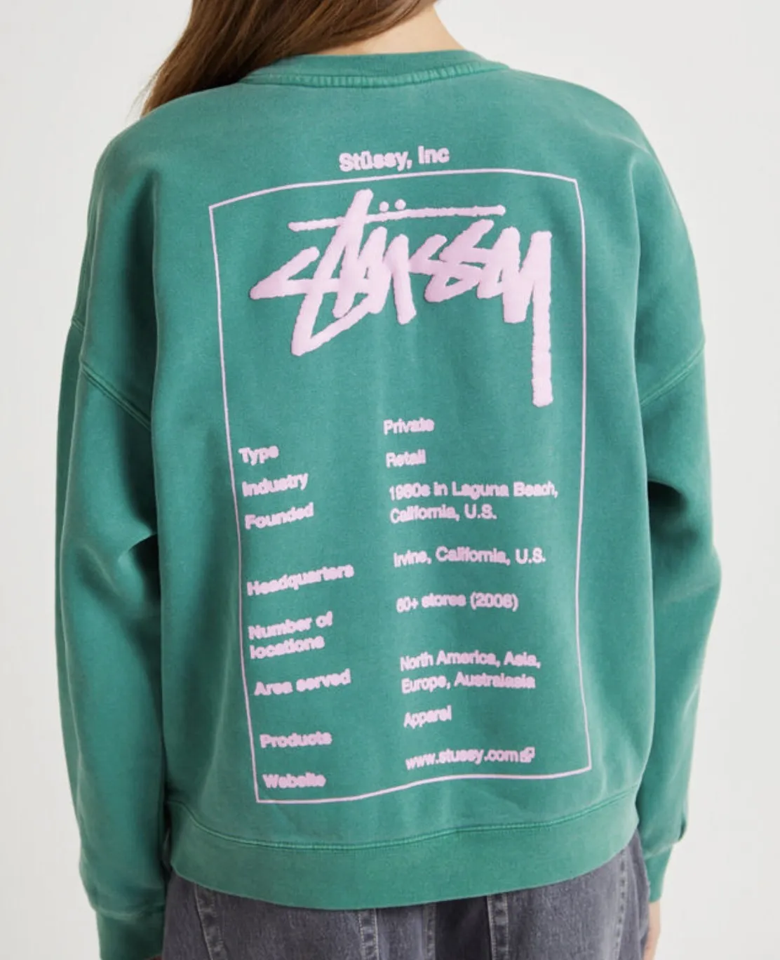 STUSSY  |Crew Neck Street Style Long Sleeves Cotton Oversized Logo