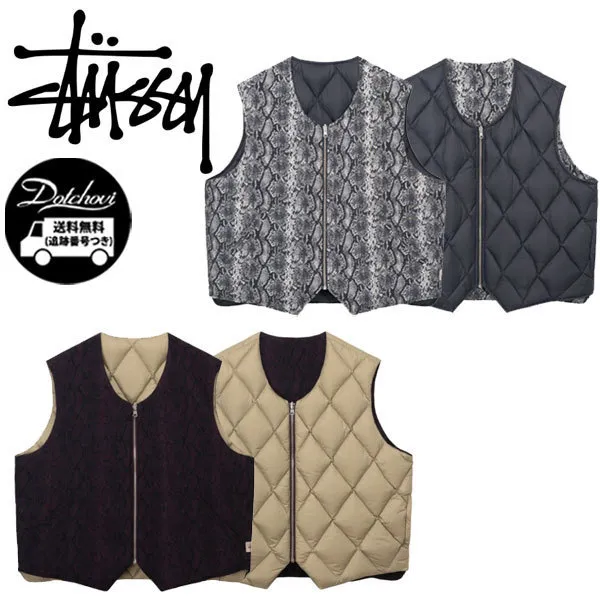 STUSSY  |Unisex Nylon Street Style Plain Python Logo Skater Style