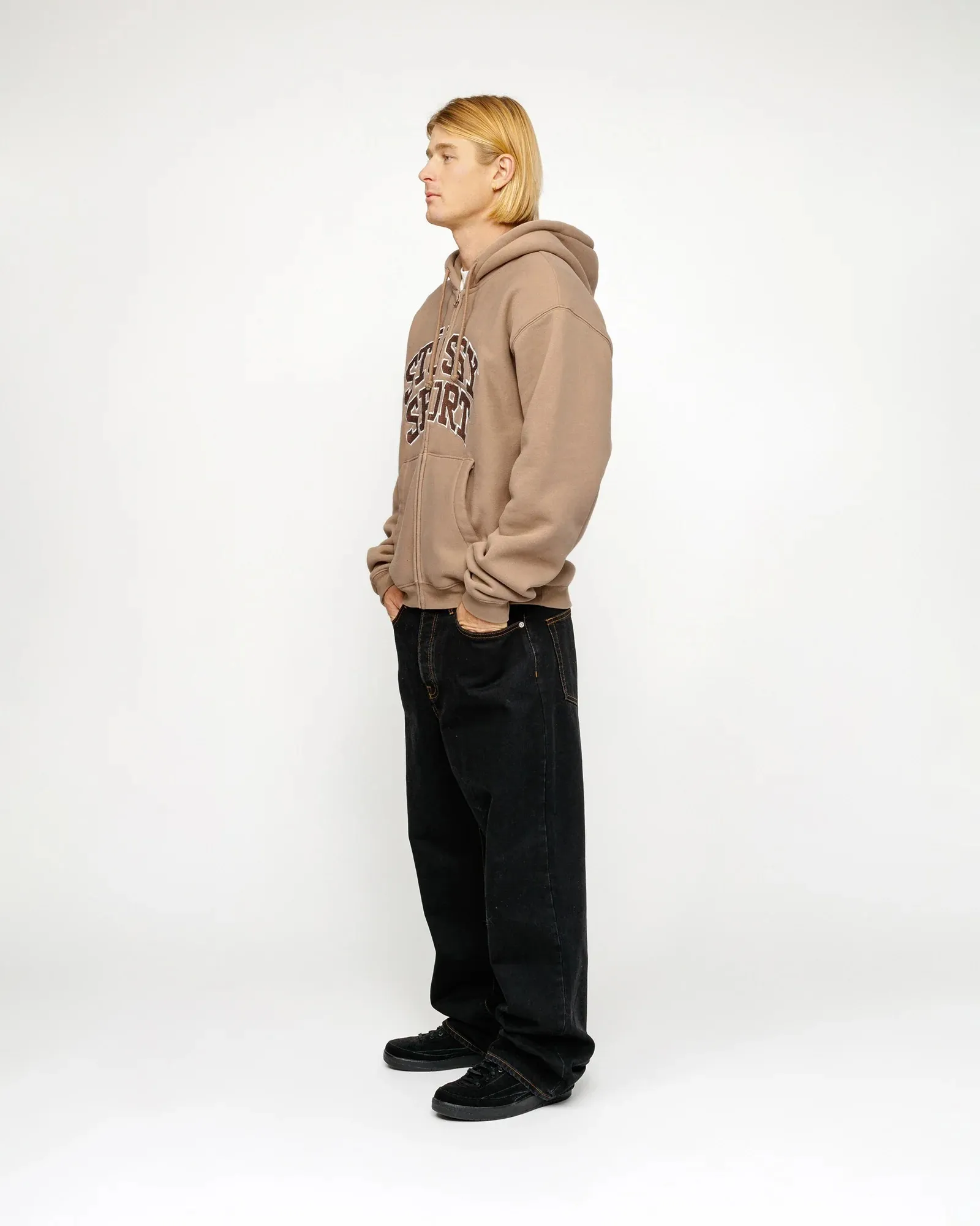 STUSSY  |Unisex Street Style Long Sleeves Plain Cotton Logo