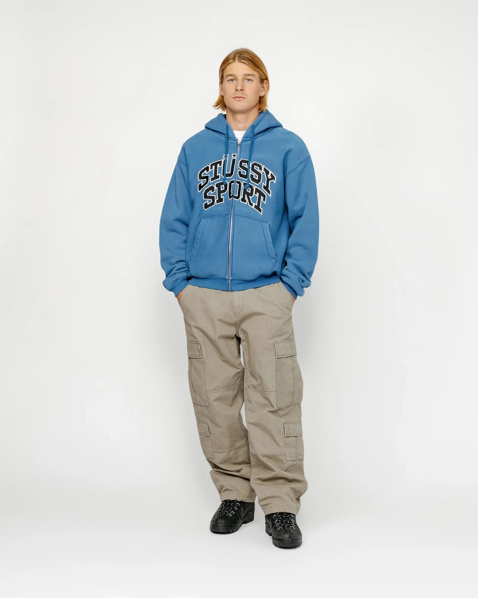 STUSSY  |Unisex Street Style Long Sleeves Plain Cotton Logo