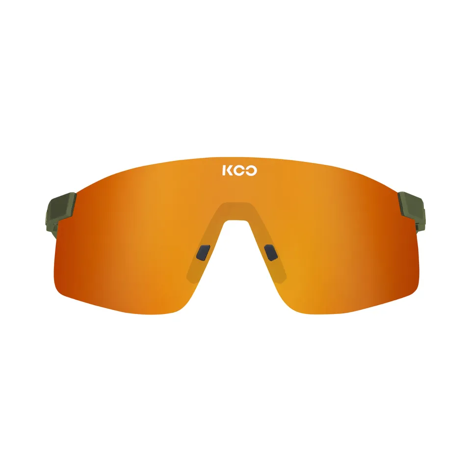 SUNGLASSES KOO NOVA OLIVE GREEN MATT LENS ORANGE MIRROR