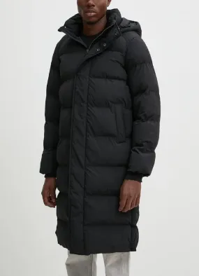 Superdry Hooded Longline Puffer Jacket Black