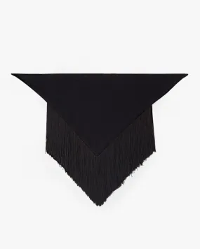 Teurn Studios Fringes Scarf Black