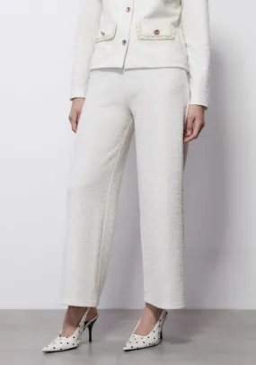 Textured Wide Leg Trousers