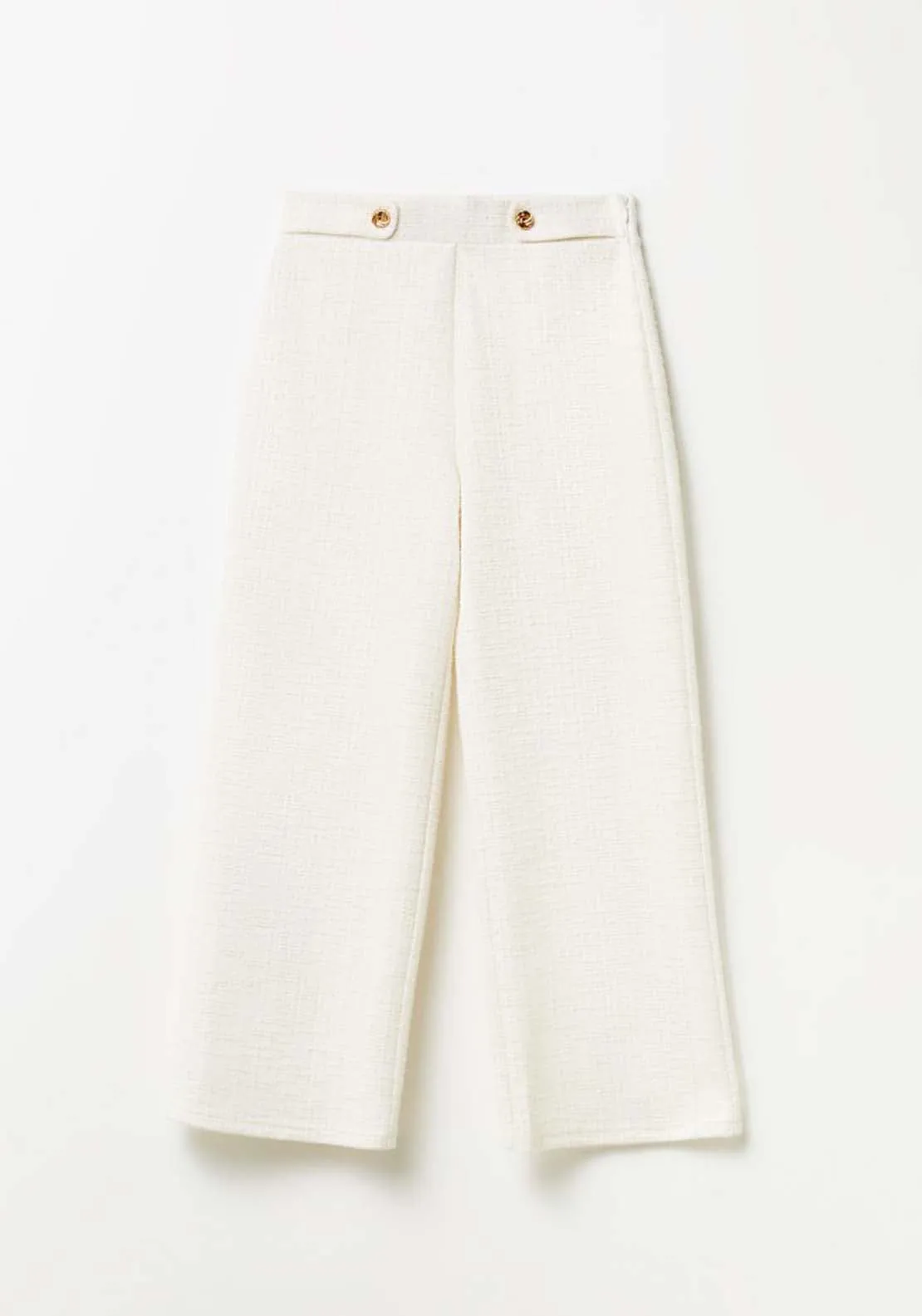 Textured Wide Leg Trousers