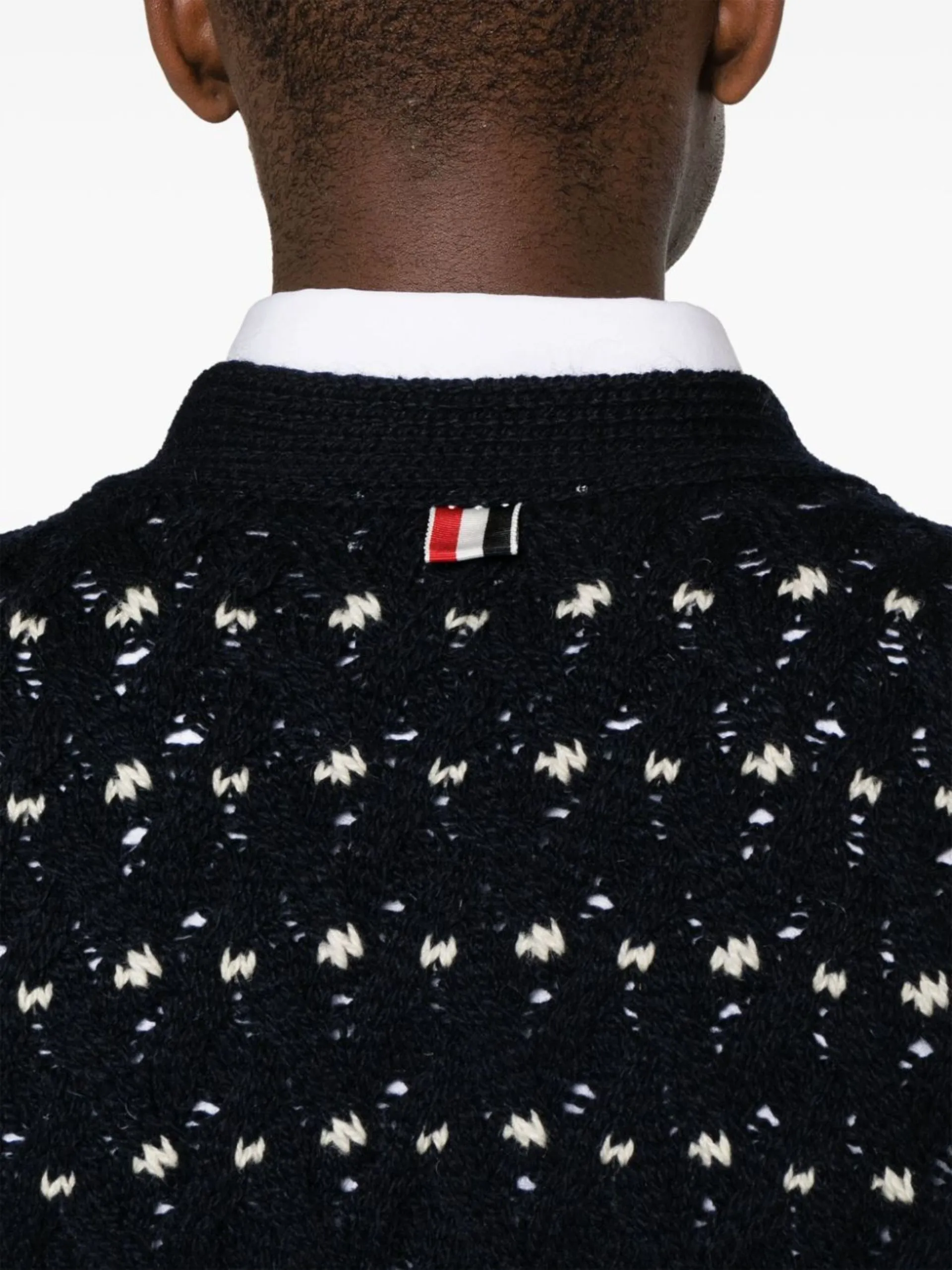 THOM BROWNE  |Button-down Stripes Street Style Designers Cardigans