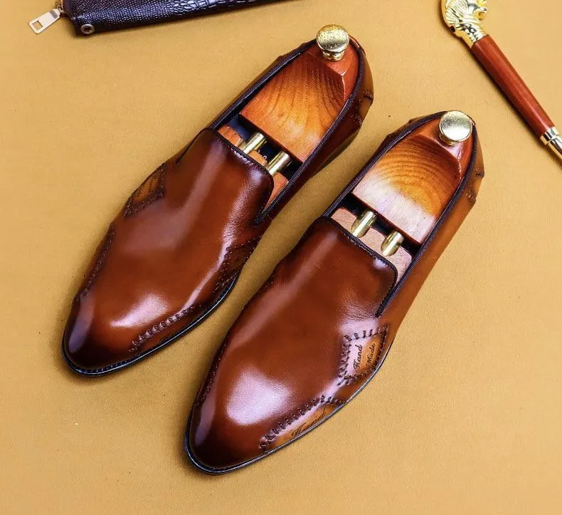 Tomasso Leather Loafer Shoes For Men