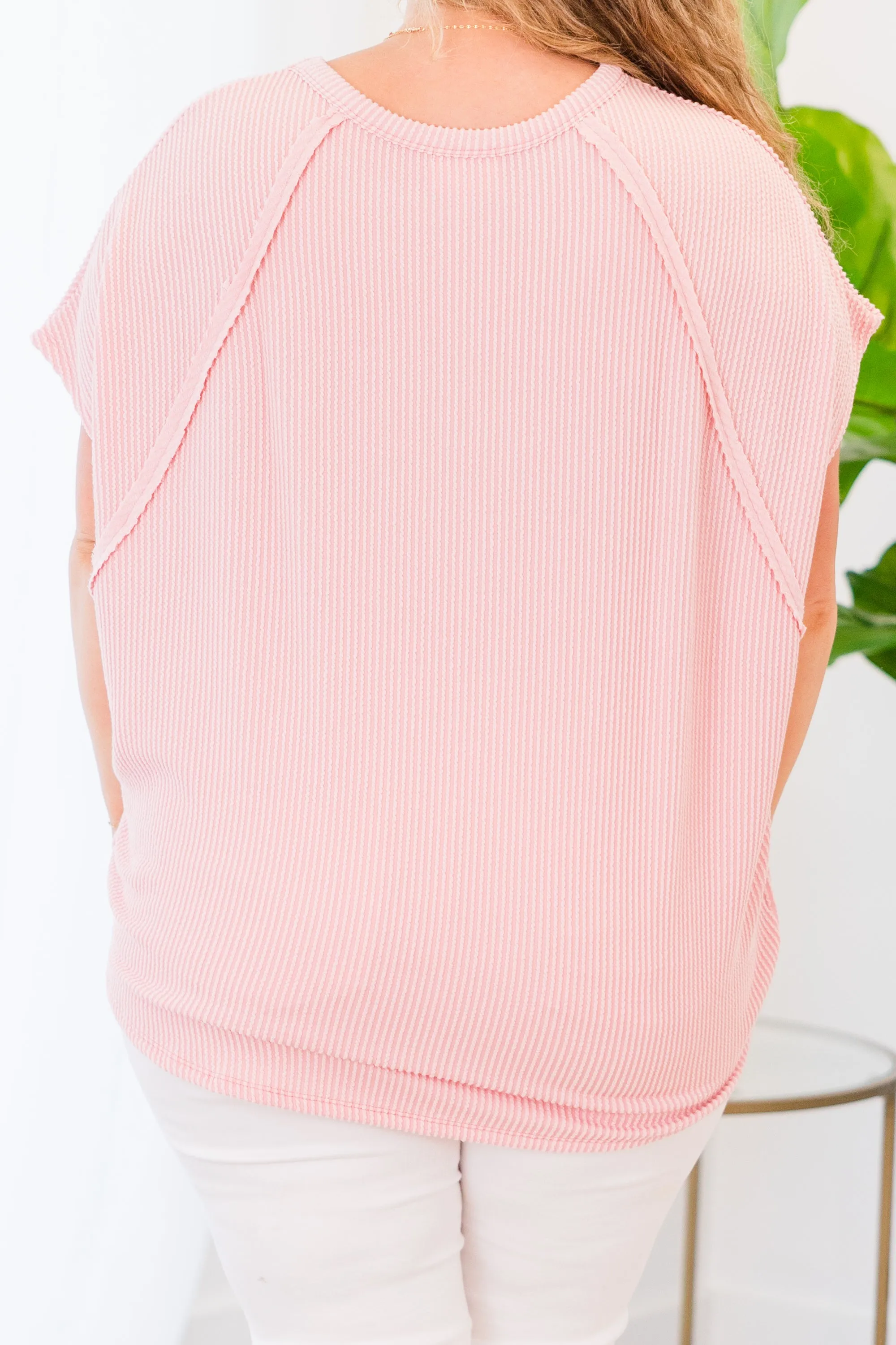 True And Charming Top, Blush