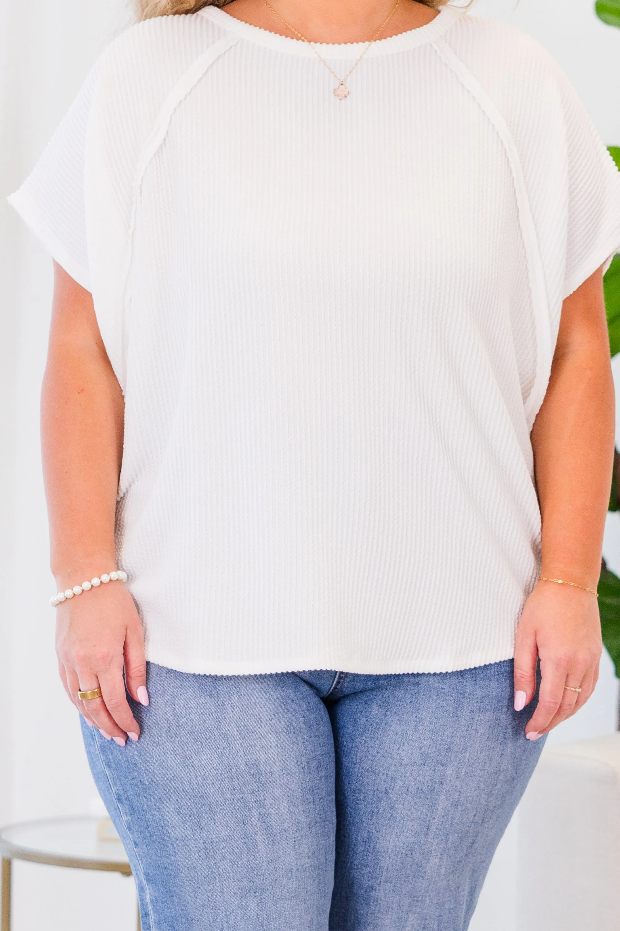 True And Charming Top, Ivory