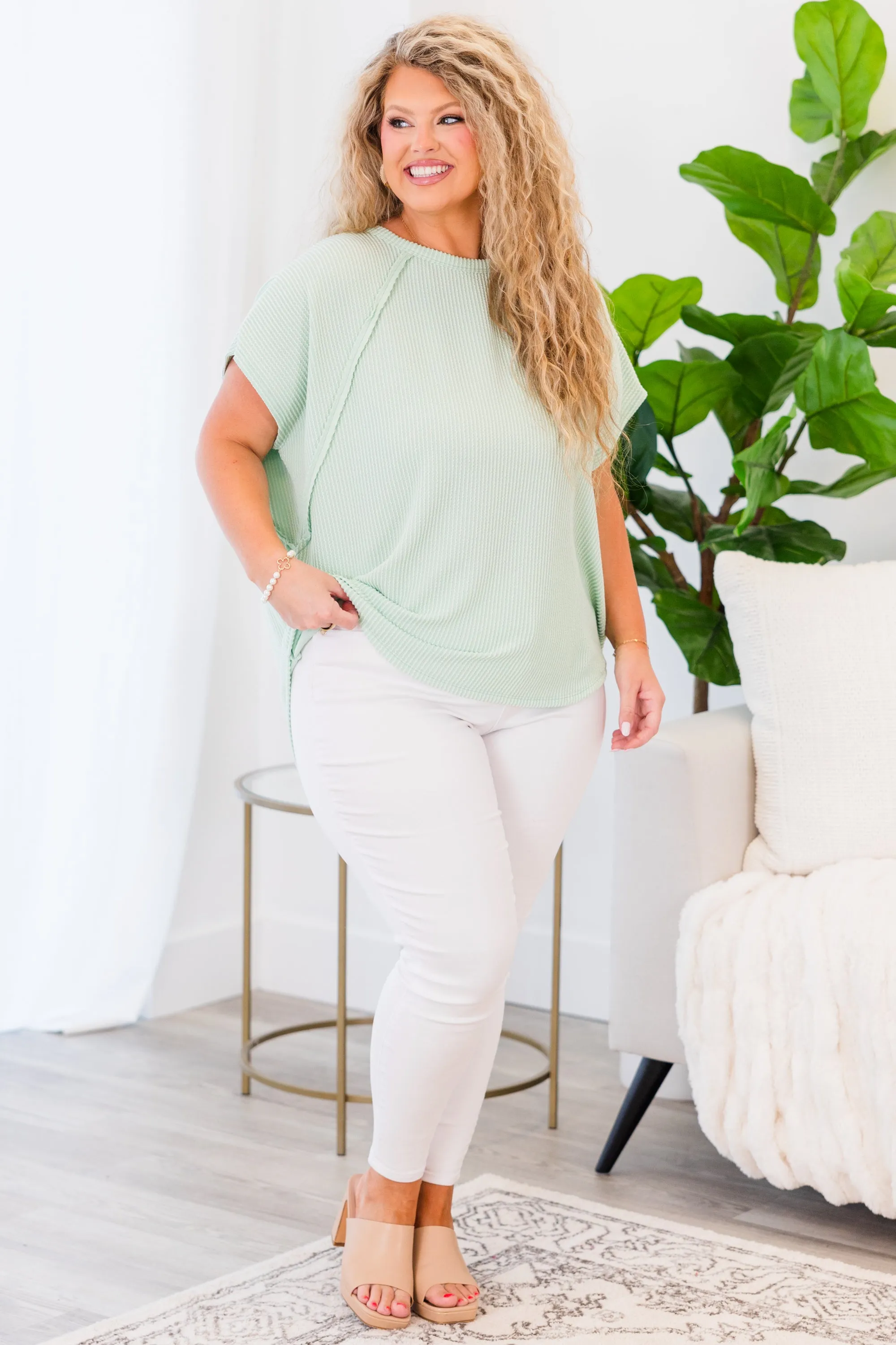 True And Charming Top, Mint