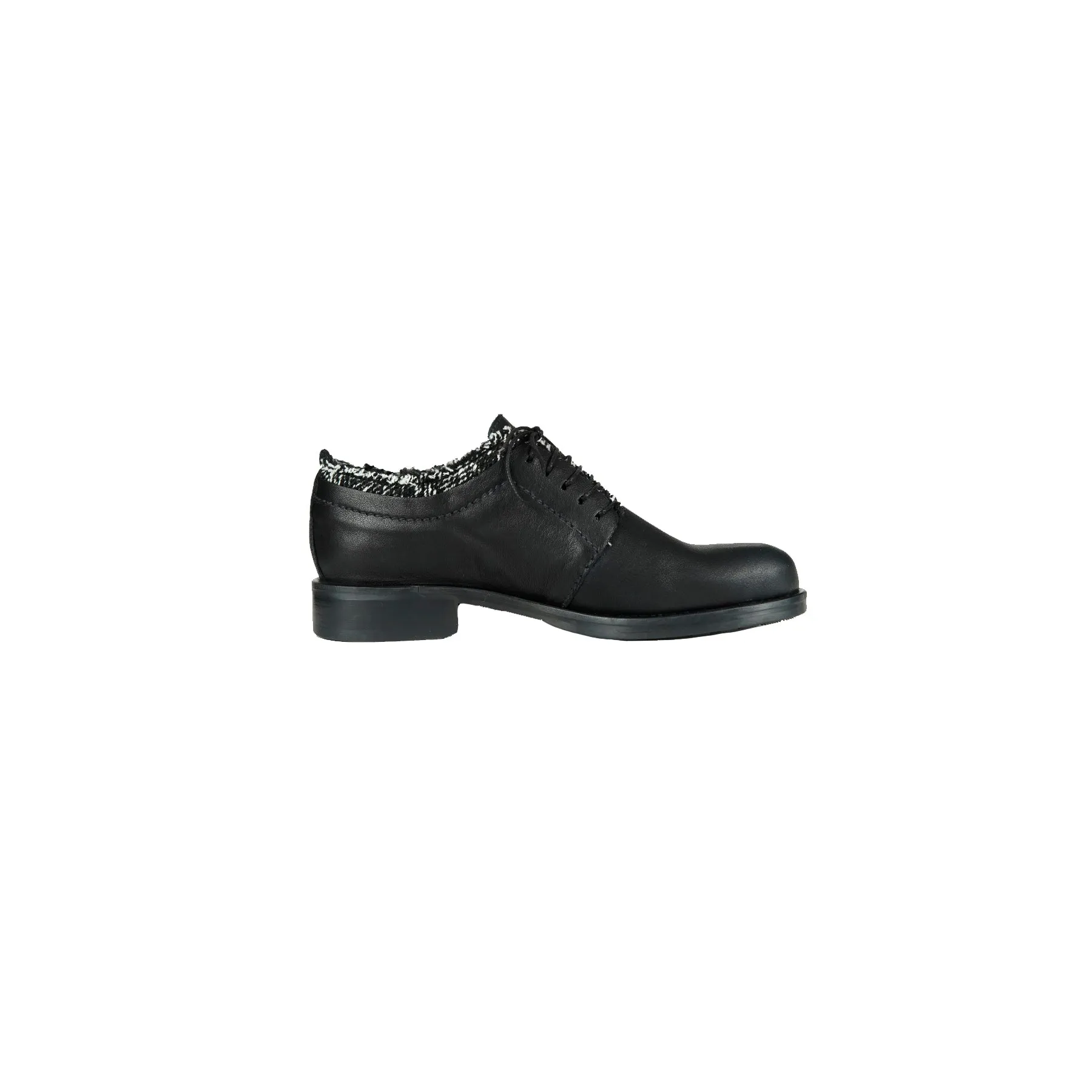 Tweed Lace-Up Shoes Messico Black