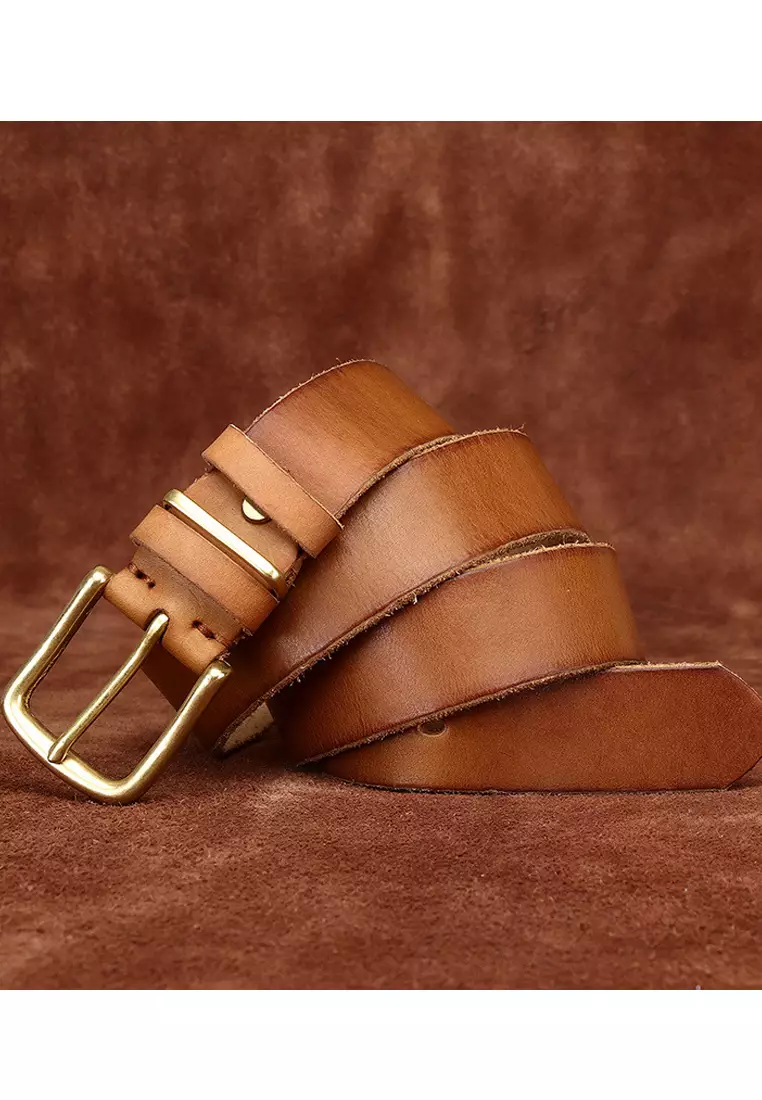 Twenty Eight Shoes Handmade Vintage Full Grain Leather Belt CP537