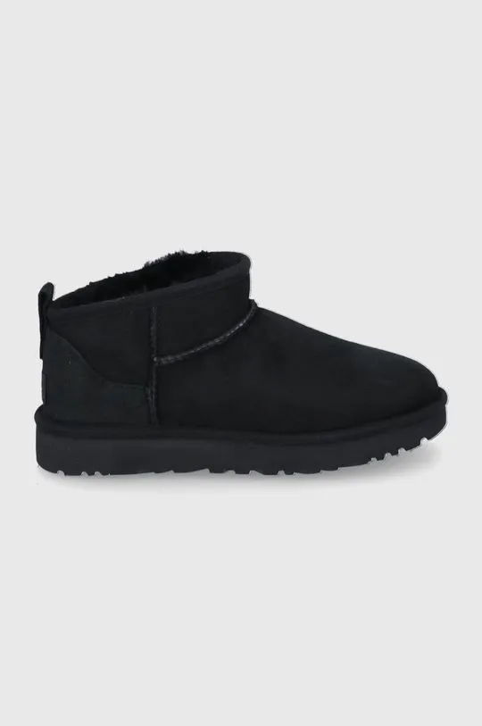 UGG suede snow boots Classic Ultra Mini black color 1116109.BLK