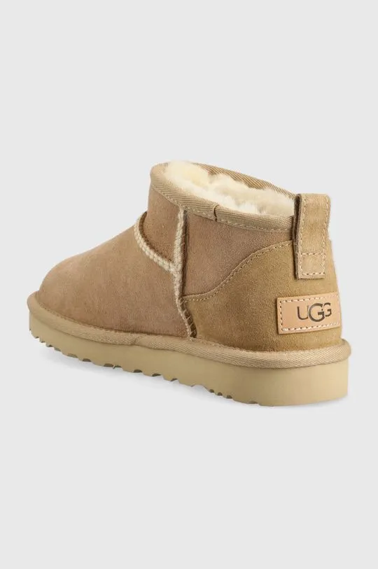 UGG suede snow boots W Classic Ultra Mini brown color 1116109.SAN