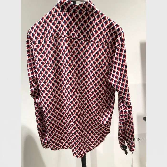 VALENTINO  |Button-down Monogram Unisex Silk Long Sleeves Front Button