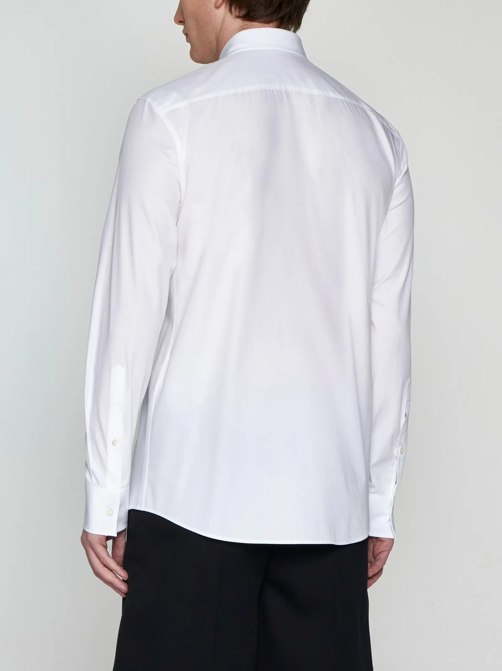 VALENTINO  |Button-down Unisex Street Style Cotton Logo Front Button