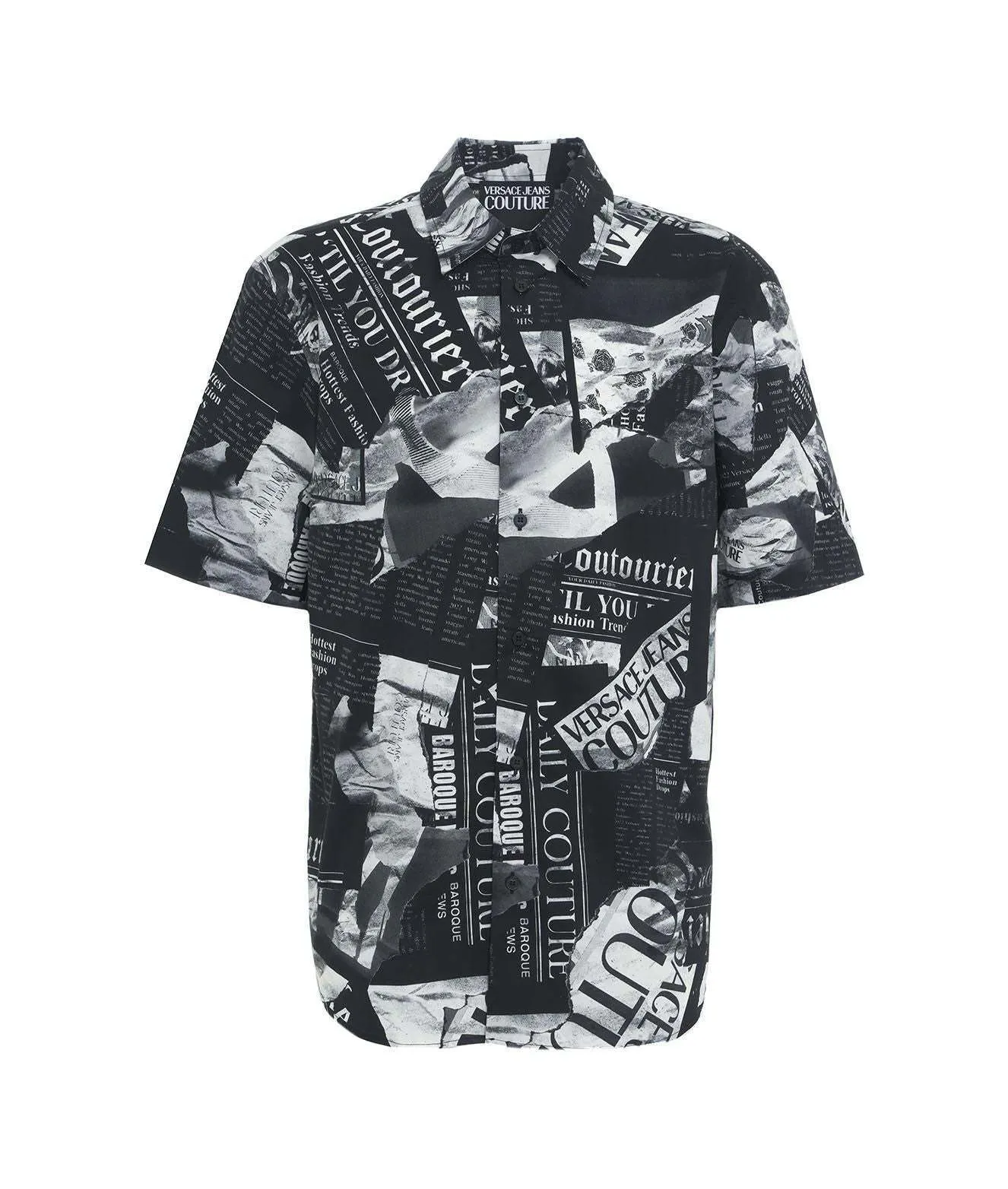 VERSACE  |Button-down Cotton Short Sleeves Front Button Luxury Shirts