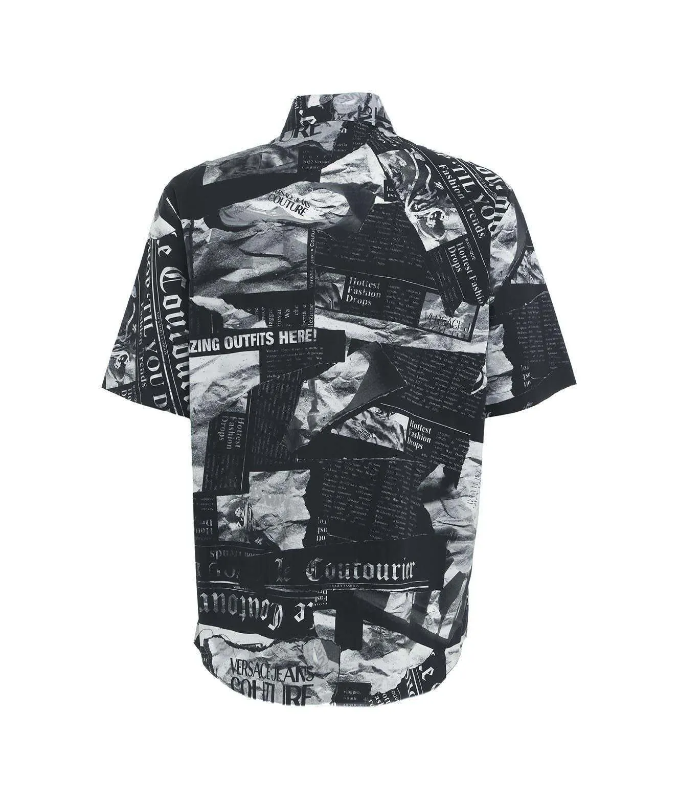 VERSACE  |Button-down Cotton Short Sleeves Front Button Luxury Shirts