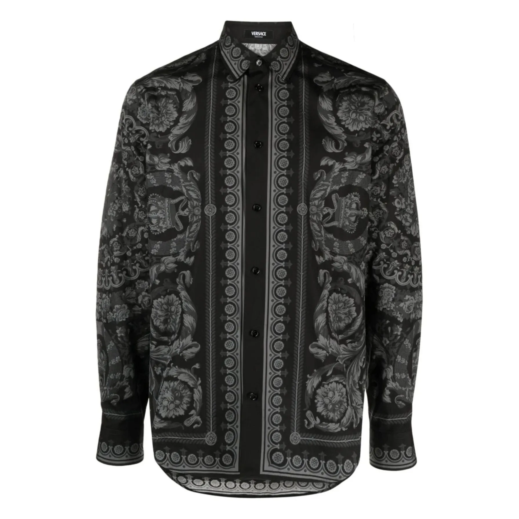 VERSACE  |Button-down Paisley Street Style Long Sleeves Cotton Luxury