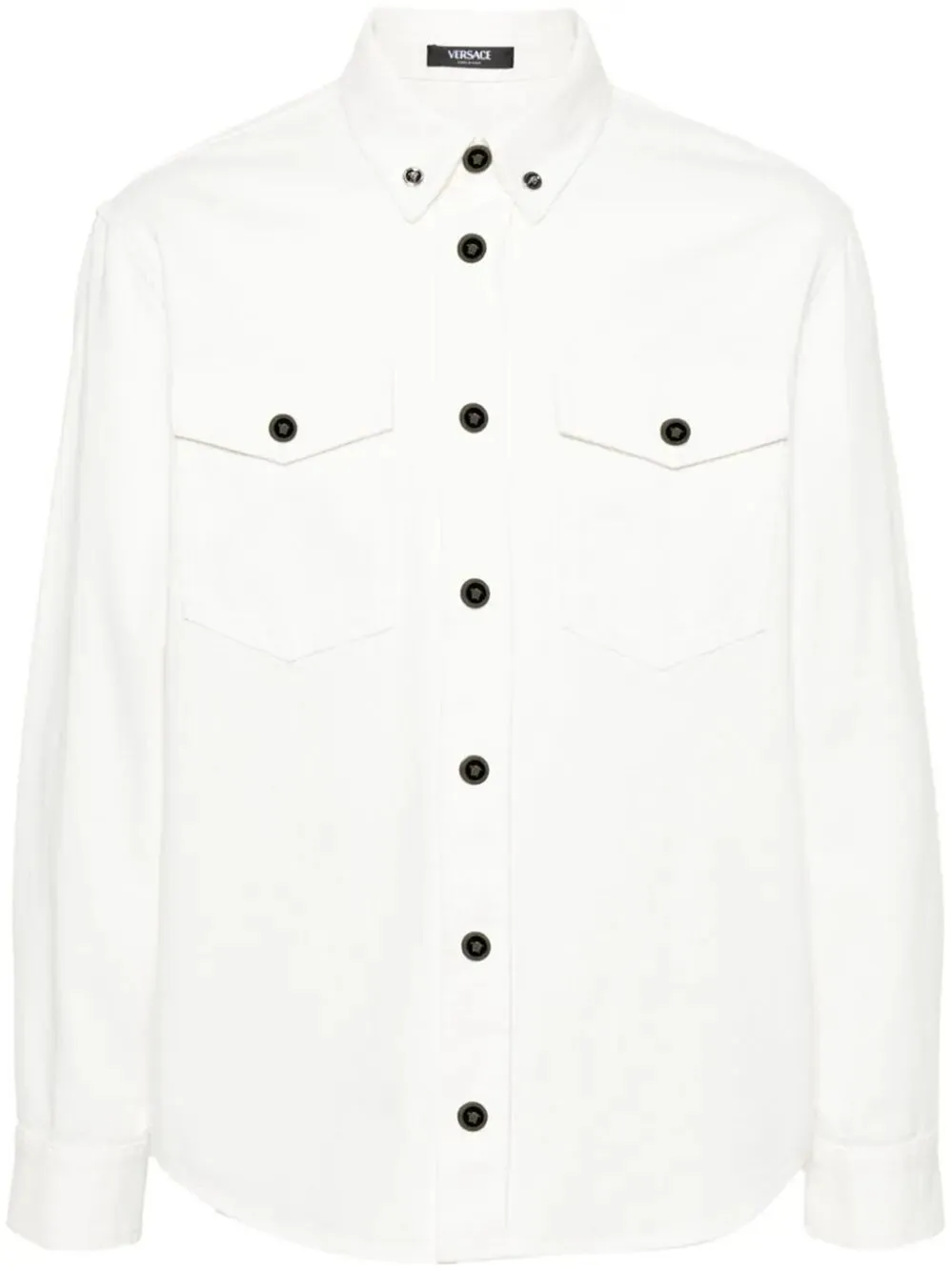 VERSACE  |Button-down Street Style Plain Cotton Logo Luxury Shirts