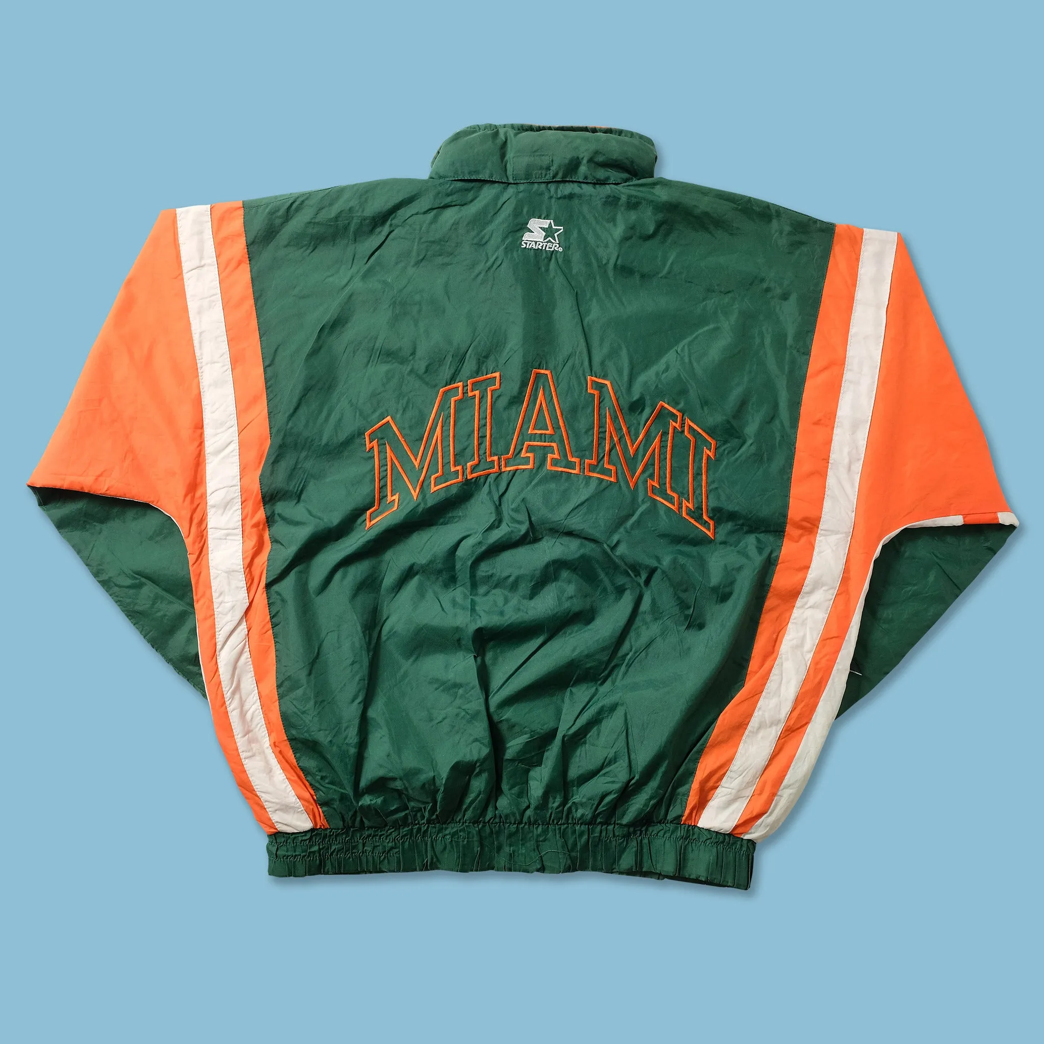 Vintage Starter Miami Hurricanes Track Jacket Large