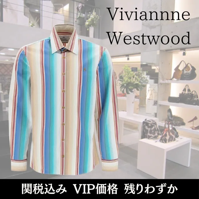 Vivienne Westwood  |Button-down Stripes Cotton Short Sleeves Logo Shirts