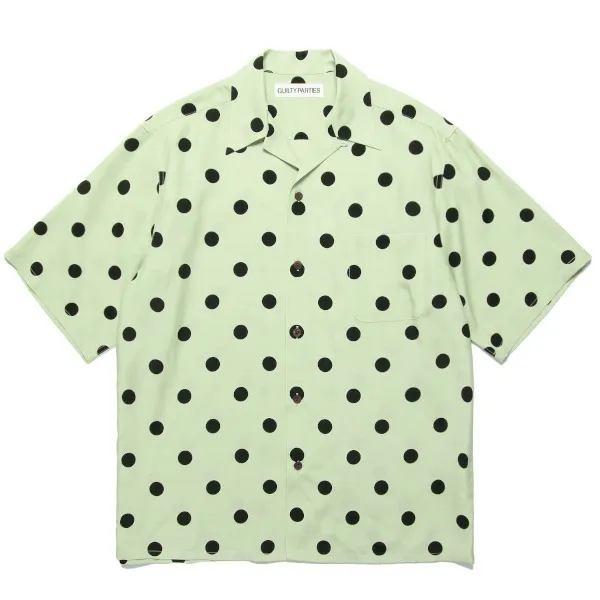 WACKO MARIA  |Button-down Dots Collaboration Short Sleeves Logo Shirts