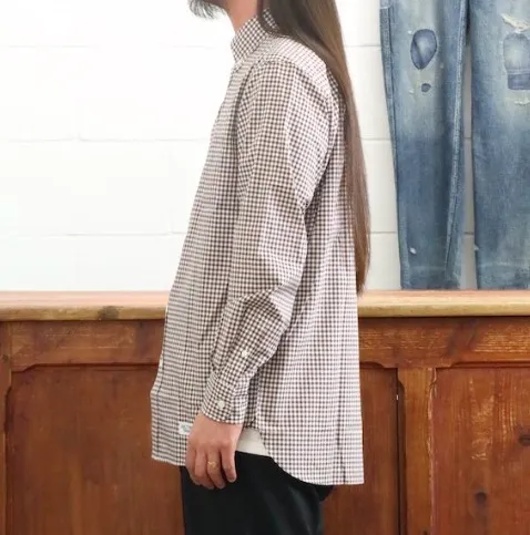 WACKO MARIA  |Button-down Gingham Street Style Long Sleeves Cotton Shirts