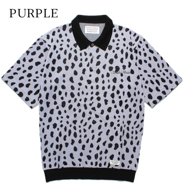 WACKO MARIA  |Button-down Leopard Patterns Silk Cotton Short Sleeves Logo