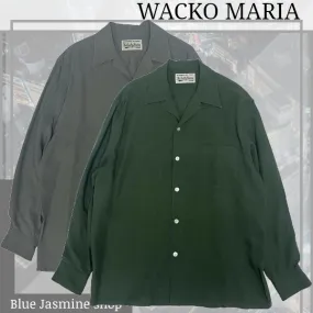 WACKO MARIA  |Button-down Long Sleeves Plain Logo Shirts